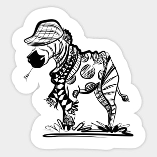 Stylish Zebra Sticker